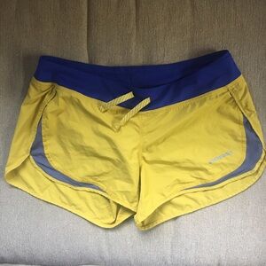 Patagonia Yellow and Blue Women's Shorts